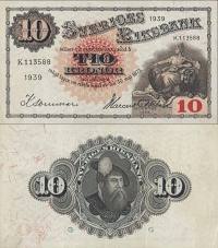 *10 Korún Švédsko 1939, P34 UNC - Kliknutím na obrázok zatvorte -